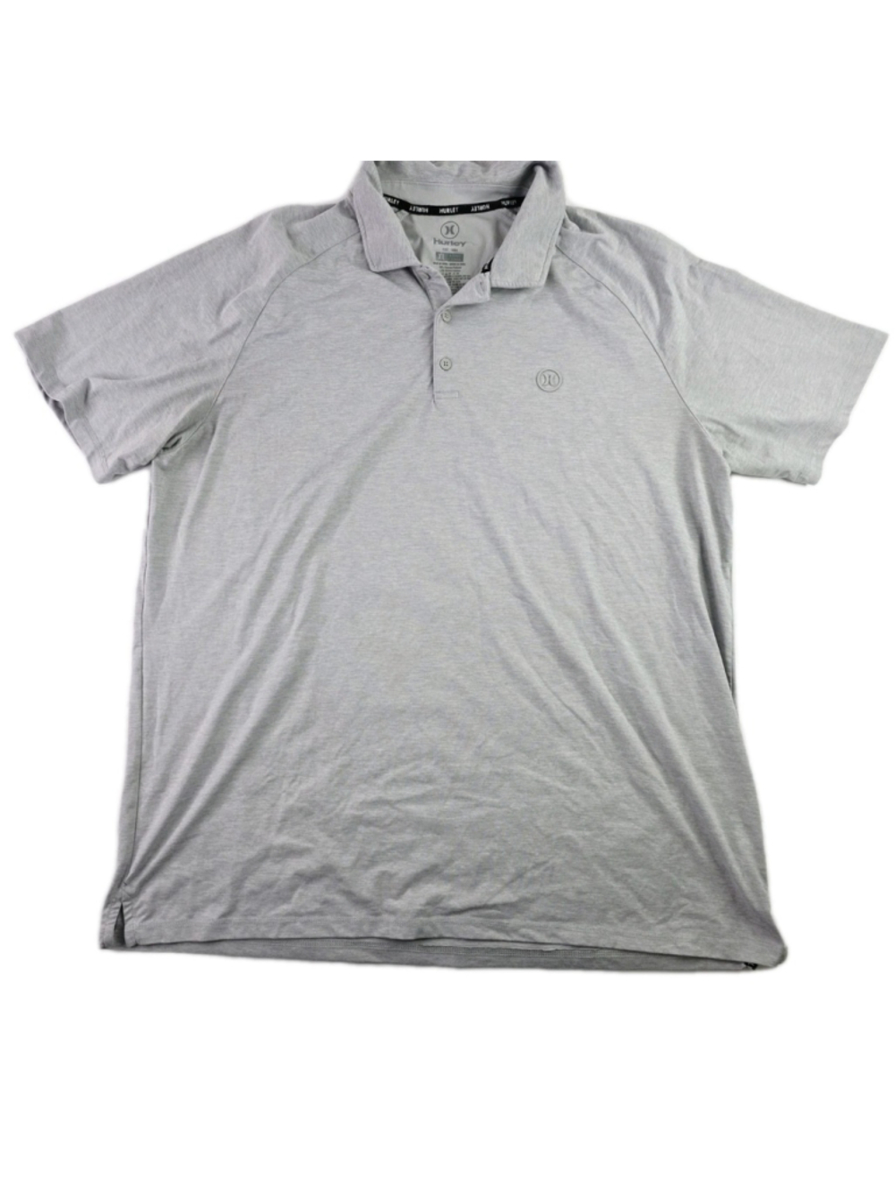Hurley Shirt Men’s Size XL Gray Polo Short Sleeve Collared Active Outdoor